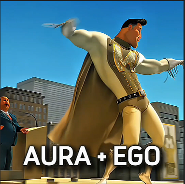 Prévia de figurinha Aura e Ego